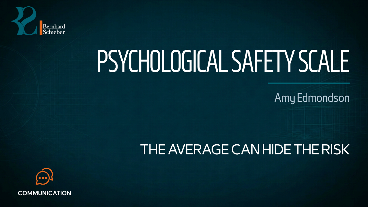 Psychological Safety Scale — The average can hide the risk. Executive Insight Brief 209 by Bernhard Schieber.