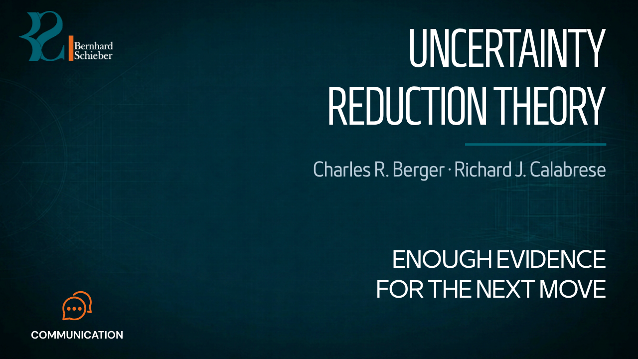 Uncertainty Reduction — Enough evidence for the next move. Executive Insight Brief 111 by Bernhard Schieber.