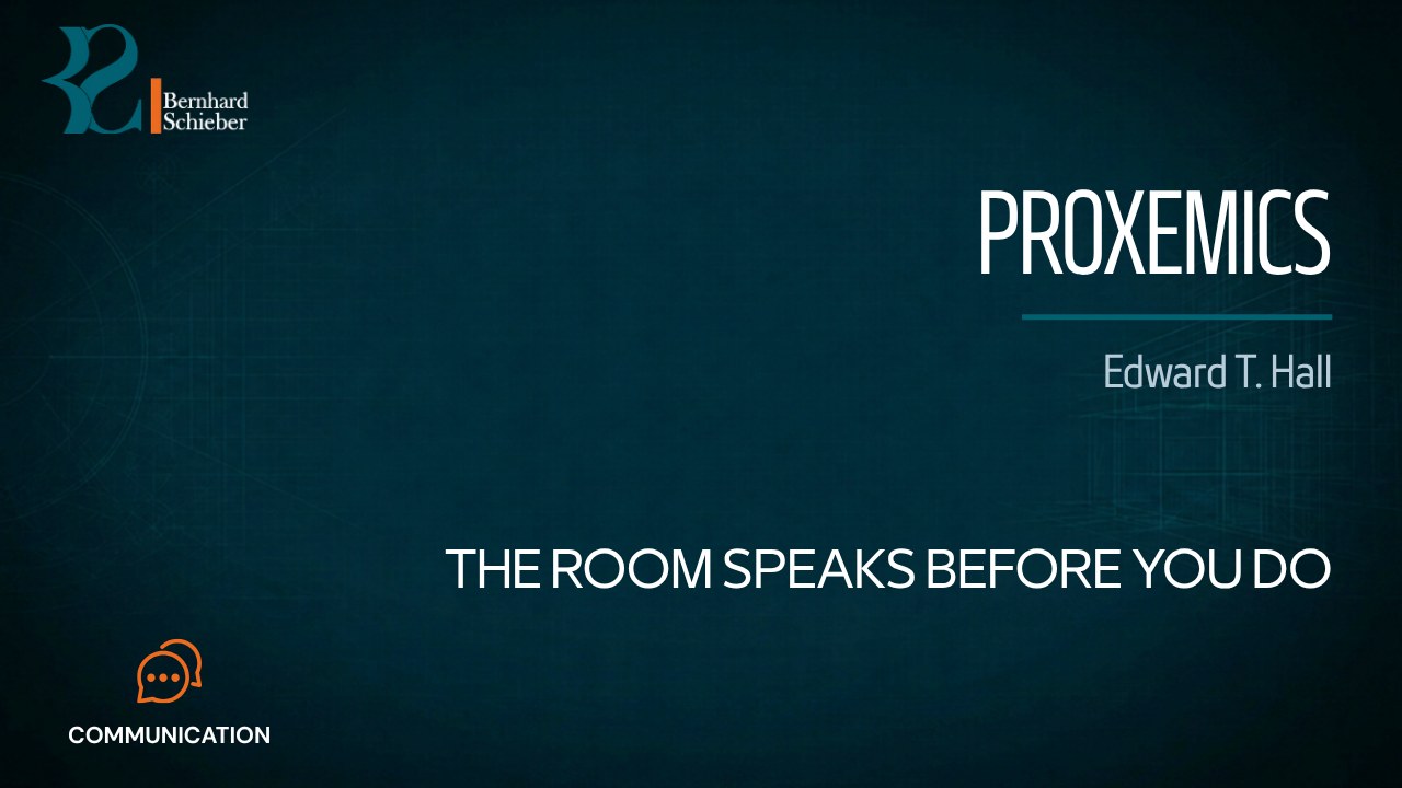 Proxemics — The room speaks before you do. Executive Insight Brief 487 by Bernhard Schieber.