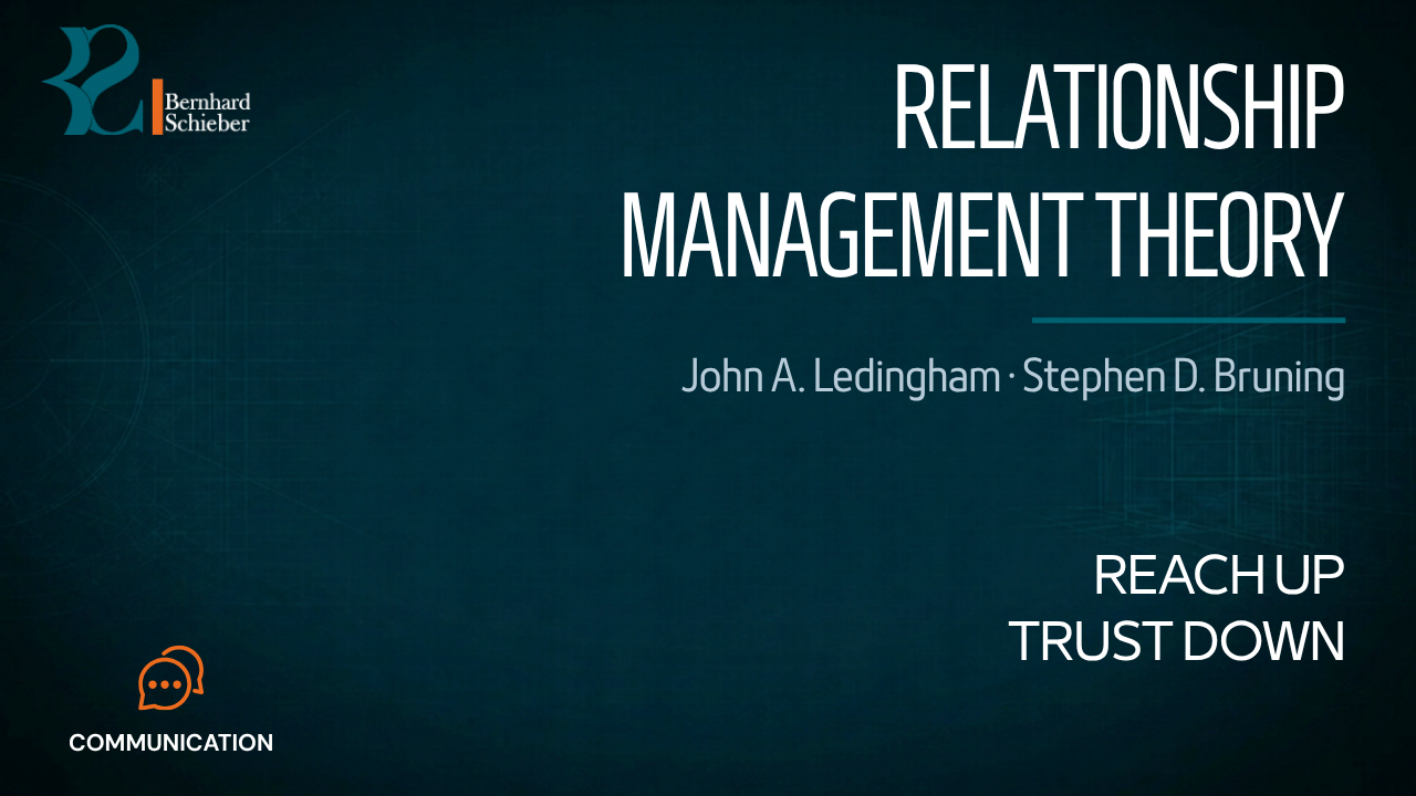 Relationship Management Theory — Reach up. Trust down.. Executive Insight Brief 188 by Bernhard Schieber.