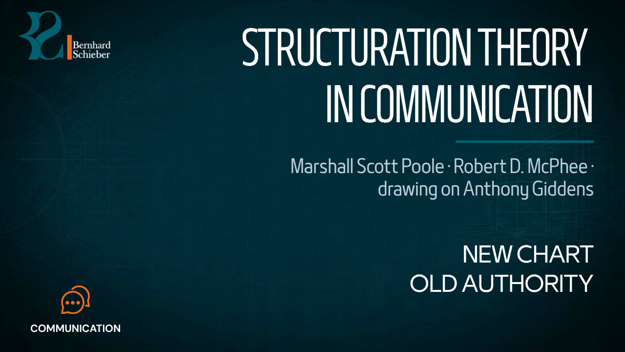 Structuration Theory — New chart. Old authority.. Executive Insight Brief 207 by Bernhard Schieber.