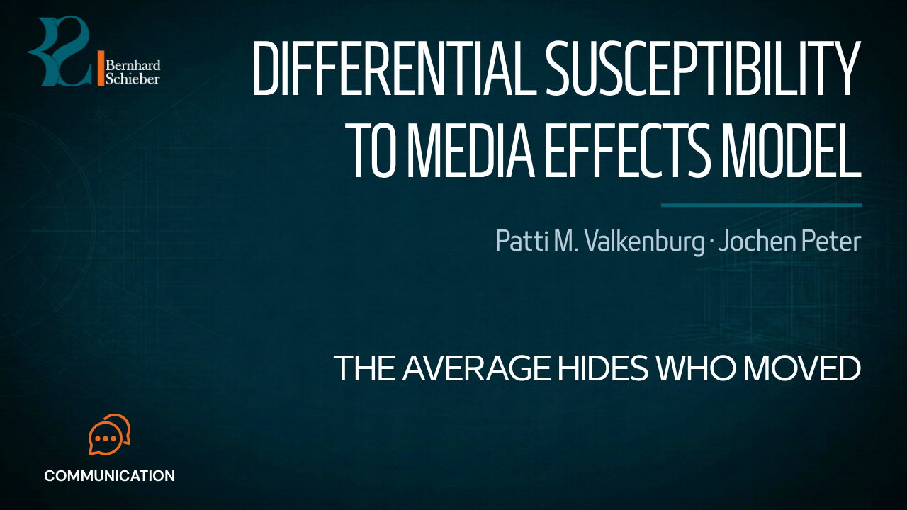 Differential Susceptibility to Media Effects — The average hides who moved. Executive Insight Brief 131 by Bernhard Schieber.