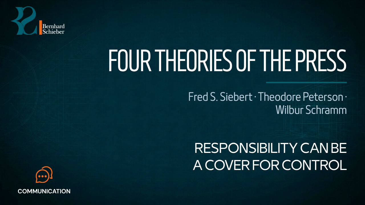 Four Theories of the Press — Responsibility can be a cover for control. Executive Insight Brief 264 by Bernhard Schieber.
