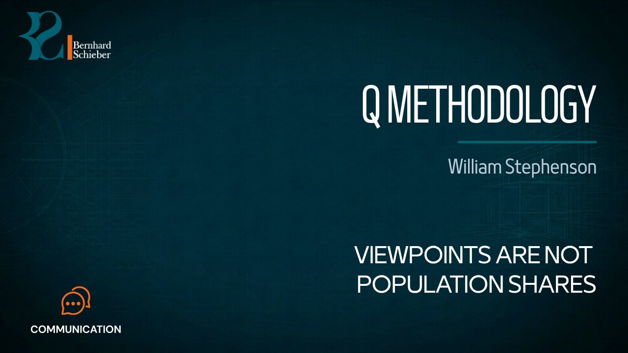 Q Methodology — Viewpoints are not population shares. Executive Insight Brief 442 by Bernhard Schieber.