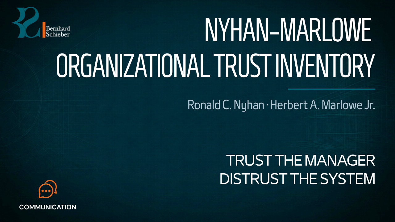 Nyhan–Marlowe OTI — Trust the manager. Distrust the system.. Executive Insight Brief 108 by Bernhard Schieber.