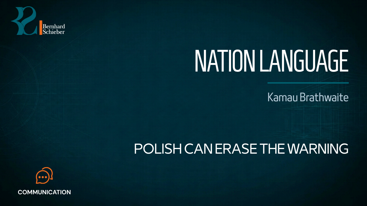 Nation Language — Polish can erase the warning. Executive Insight Brief 186 by Bernhard Schieber.
