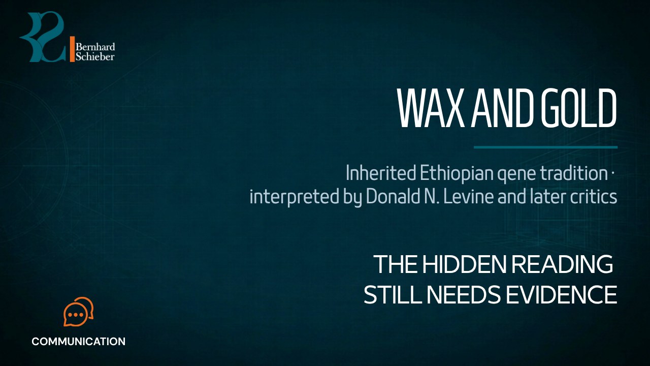 Wax and Gold — säm-enna-wärq — The hidden reading still needs evidence. Executive Insight Brief 481 by Bernhard Schieber.