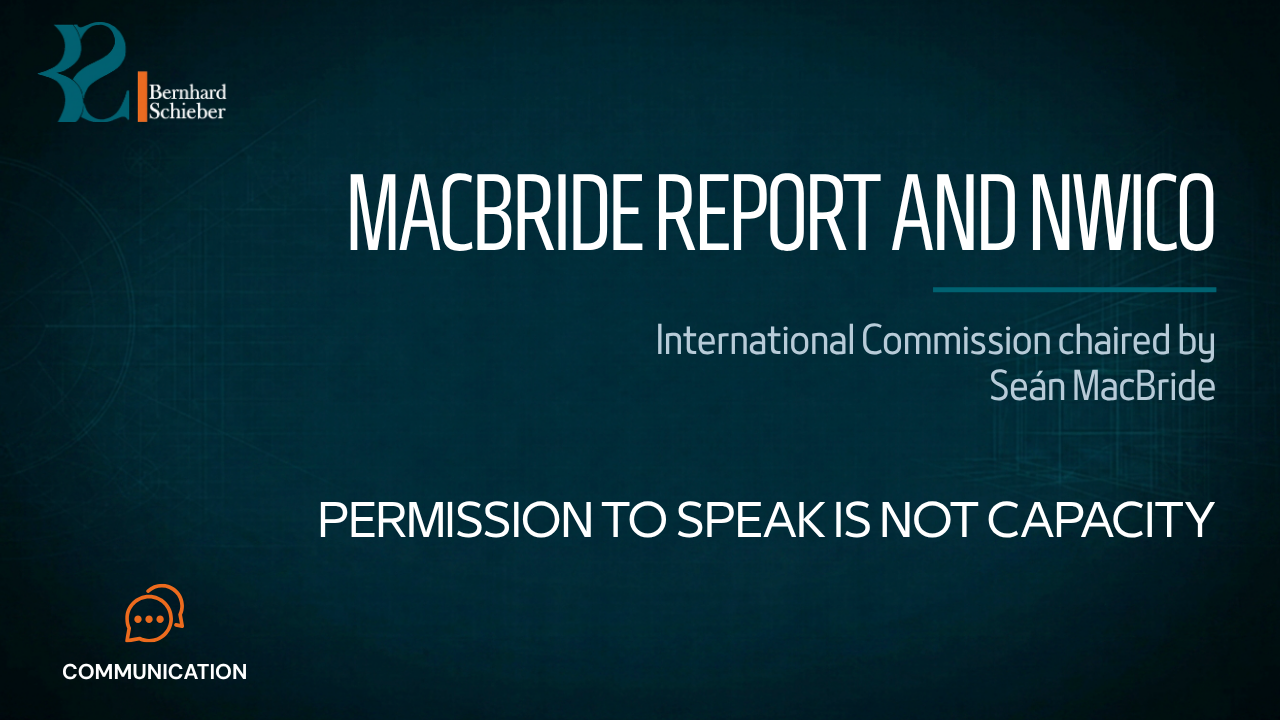 MacBride Report and NWICO — Permission to speak is not capacity. Executive Insight Brief 246 by Bernhard Schieber.