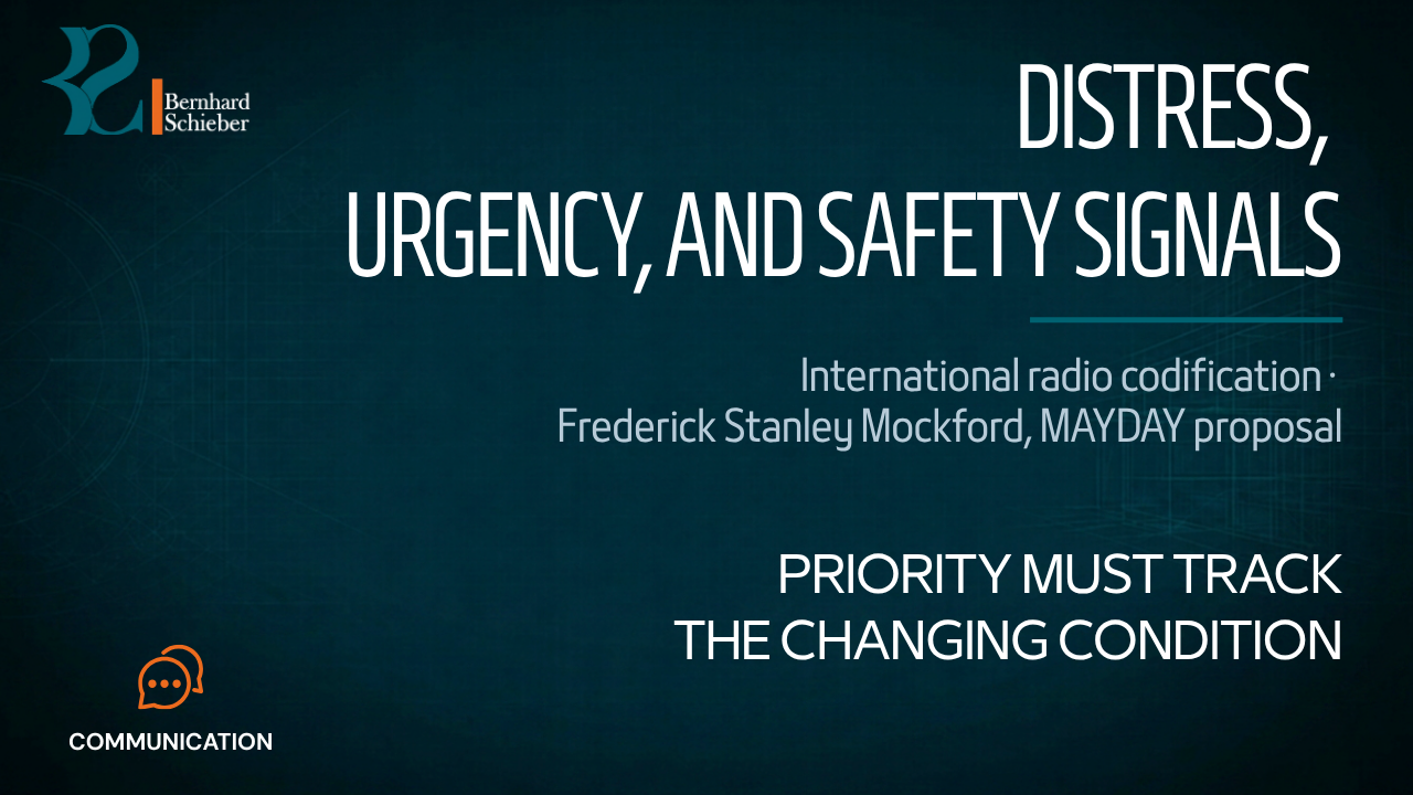 Distress, Urgency, and Safety Signals — Priority must track the changing condition. Executive Insight Brief 364 by Bernhard Schieber.