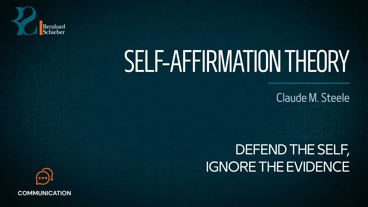 Self-Affirmation Theory — Defend the self, ignore the evidence. Executive Insight Brief 526 by Bernhard Schieber.