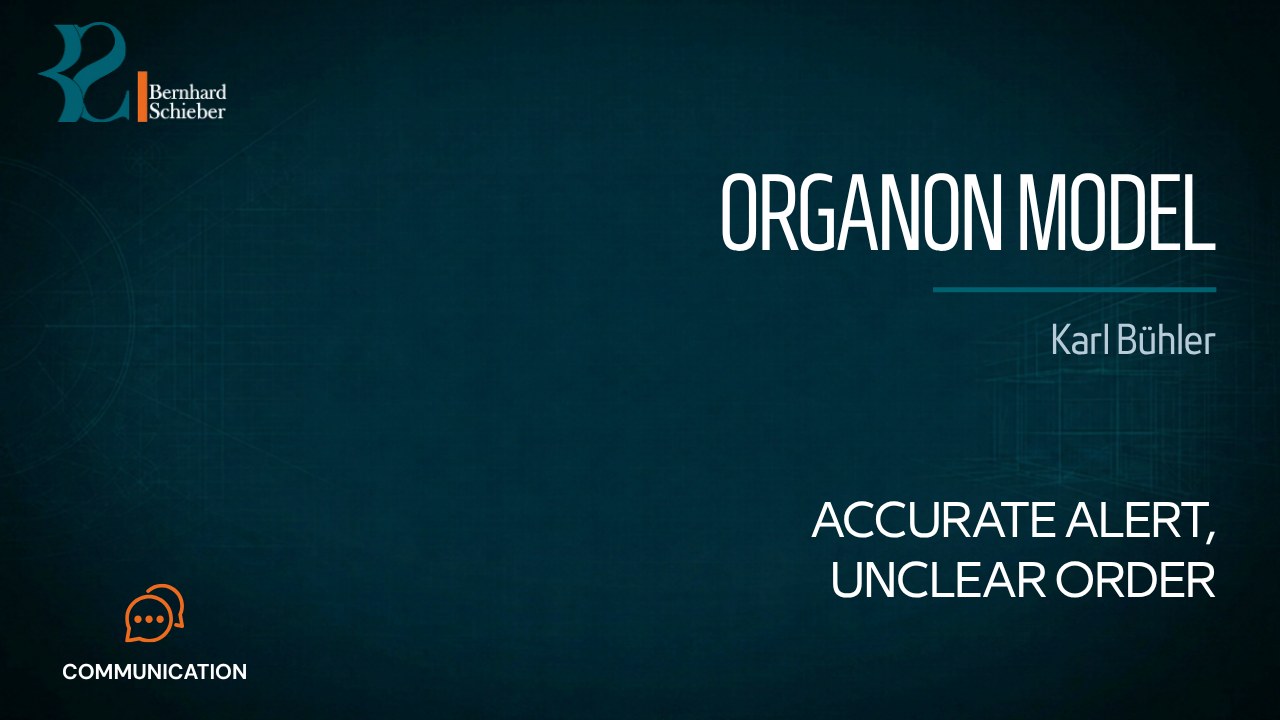 Organon Model — Accurate alert, unclear order. Executive Insight Brief 544 by Bernhard Schieber.